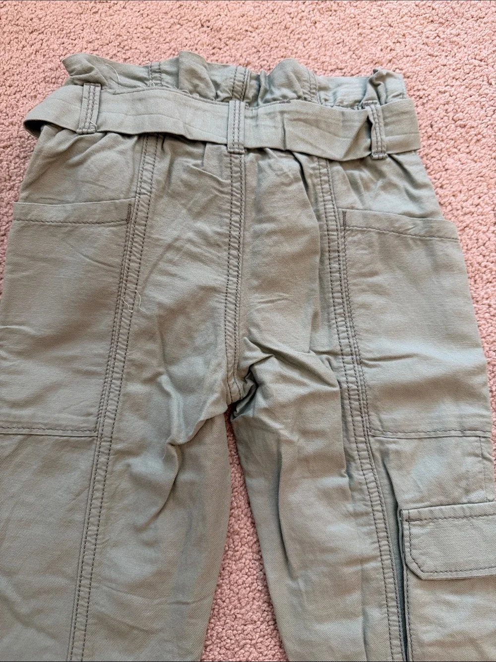 OshKosh B'gosh Olive Tie-Waist Cargo Pants for Kids